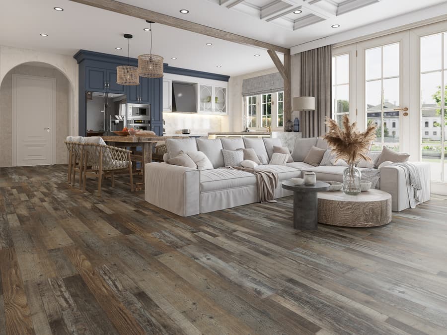 Vinyl Designboden Eiche Patchwood brown, 138,8 m2